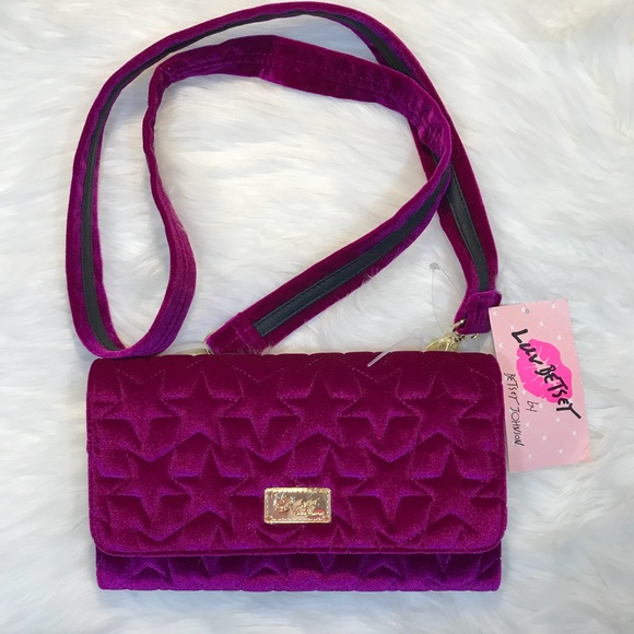 Betsey Johnson Handbags - Betsey Johnson Amanda Velvet Crossbody